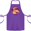 Dinosaur Expert Cotton Apron 100% Organic Purple