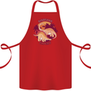 Dinosaur Expert Cotton Apron 100% Organic Red