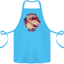 Dinosaur Expert Cotton Apron 100% Organic Turquoise
