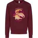 Dinosaur Expert Kids Sweatshirt Jumper Maroon