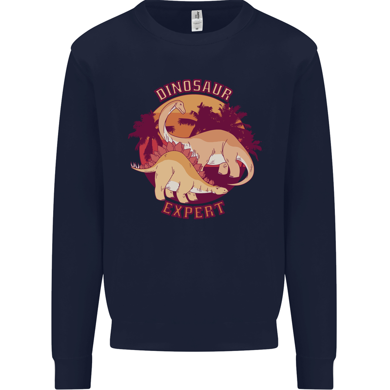 Dinosaur Expert Kids Sweatshirt Jumper Navy Blue