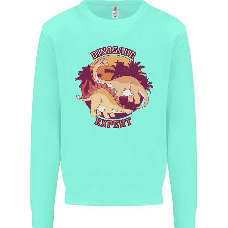 Dinosaur Expert Kids Sweatshirt Jumper Peppermint