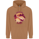 Dinosaur Expert Mens 80% Cotton Hoodie Caramel Latte