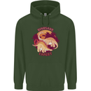 Dinosaur Expert Mens 80% Cotton Hoodie Forest Green
