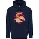 Dinosaur Expert Mens 80% Cotton Hoodie Navy Blue