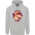 Dinosaur Expert Mens 80% Cotton Hoodie Sports Grey
