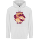 Dinosaur Expert Mens 80% Cotton Hoodie White