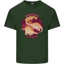 Dinosaur Expert Mens Cotton T-Shirt Tee Top Forest Green