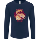 Dinosaur Expert Mens Long Sleeve T-Shirt Navy Blue