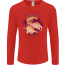 Dinosaur Expert Mens Long Sleeve T-Shirt Red