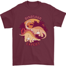 Dinosaur Expert Mens T-Shirt 100% Cotton Maroon
