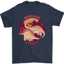 Dinosaur Expert Mens T-Shirt 100% Cotton Navy Blue