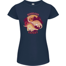 Dinosaur Expert Womens Petite Cut T-Shirt Navy Blue