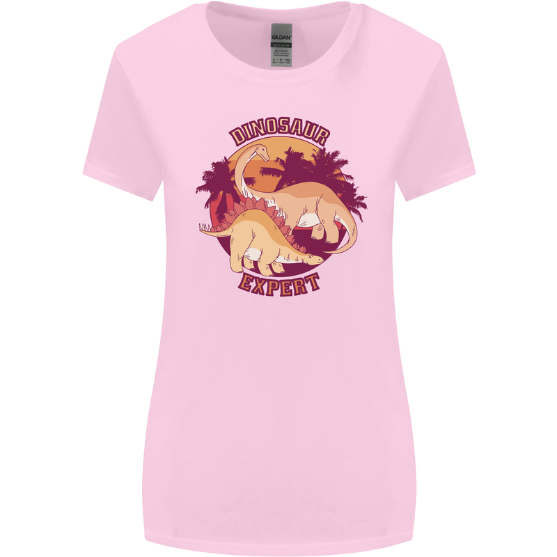 Dinosaur Expert Womens Wider Cut T-Shirt Light Pink