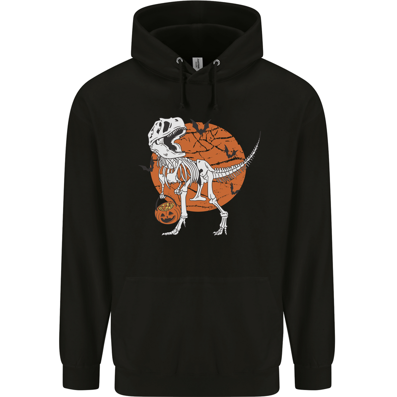 Dinosaur Halloween T-Rex Childrens Kids Hoodie Black
