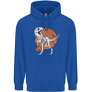 Dinosaur Halloween T-Rex Childrens Kids Hoodie Royal Blue