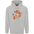 Dinosaur Halloween T-Rex Childrens Kids Hoodie Sports Grey