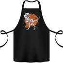 Dinosaur Halloween T-Rex Cotton Apron 100% Organic Black