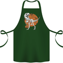 Dinosaur Halloween T-Rex Cotton Apron 100% Organic Forest Green