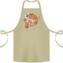 Dinosaur Halloween T-Rex Cotton Apron 100% Organic Khaki