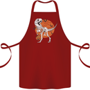 Dinosaur Halloween T-Rex Cotton Apron 100% Organic Maroon