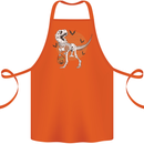 Dinosaur Halloween T-Rex Cotton Apron 100% Organic Orange