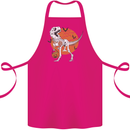 Dinosaur Halloween T-Rex Cotton Apron 100% Organic Pink