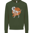 Dinosaur Halloween T-Rex Kids Sweatshirt Jumper Forest Green