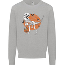 Dinosaur Halloween T-Rex Kids Sweatshirt Jumper Sports Grey