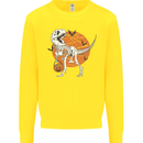Dinosaur Halloween T-Rex Kids Sweatshirt Jumper Yellow