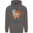 Dinosaur Halloween T-Rex Mens 80% Cotton Hoodie Charcoal