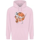 Dinosaur Halloween T-Rex Mens 80% Cotton Hoodie Light Pink