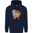 Dinosaur Halloween T-Rex Mens 80% Cotton Hoodie Navy Blue