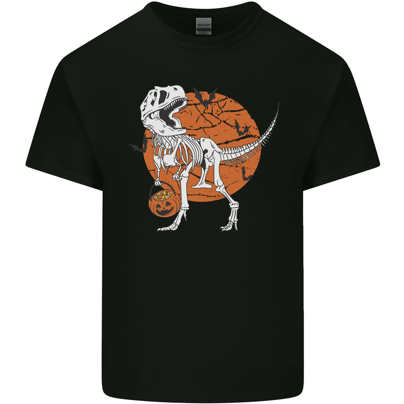 Dinosaur Halloween T-Rex Mens Cotton T-Shirt Tee Top Black