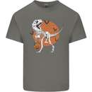 Dinosaur Halloween T-Rex Mens Cotton T-Shirt Tee Top Charcoal