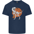 Dinosaur Halloween T-Rex Mens Cotton T-Shirt Tee Top Navy Blue