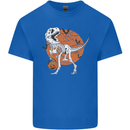 Dinosaur Halloween T-Rex Mens Cotton T-Shirt Tee Top Royal Blue