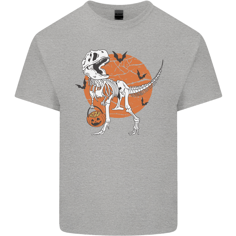Dinosaur Halloween T-Rex Mens Cotton T-Shirt Tee Top Sports Grey