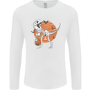 Dinosaur Halloween T-Rex Mens Long Sleeve T-Shirt White