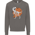 Dinosaur Halloween T-Rex Mens Sweatshirt Jumper Charcoal