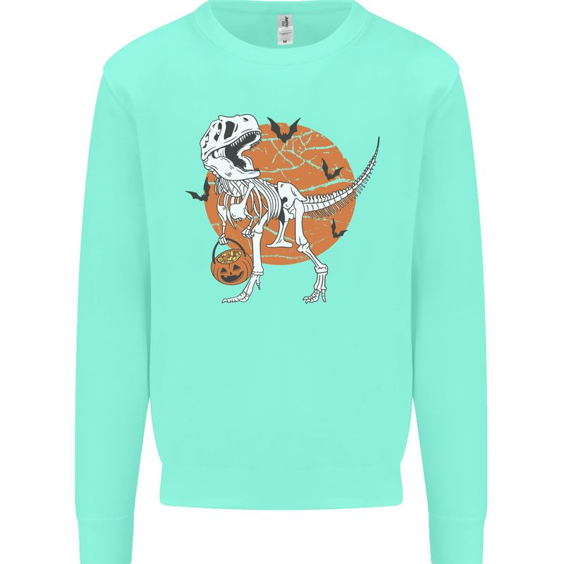 Dinosaur Halloween T-Rex Mens Sweatshirt Jumper Peppermint