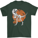 Dinosaur Halloween T-Rex Mens T-Shirt 100% Cotton Forest Green