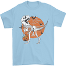Dinosaur Halloween T-Rex Mens T-Shirt 100% Cotton Light Blue