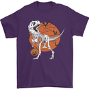 Dinosaur Halloween T-Rex Mens T-Shirt 100% Cotton Purple