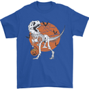 Dinosaur Halloween T-Rex Mens T-Shirt 100% Cotton Royal Blue