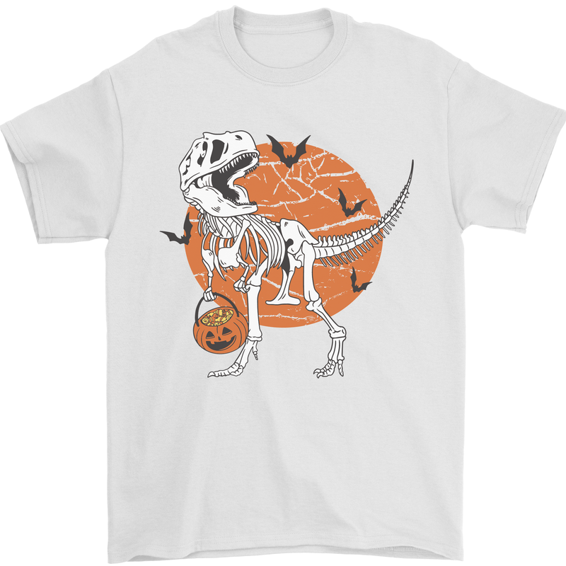 Dinosaur Halloween T-Rex Mens T-Shirt 100% Cotton White