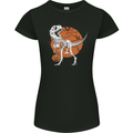 Dinosaur Halloween T-Rex Womens Petite Cut T-Shirt Black