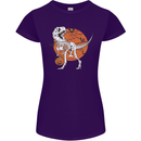 Dinosaur Halloween T-Rex Womens Petite Cut T-Shirt Purple