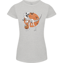 Dinosaur Halloween T-Rex Womens Petite Cut T-Shirt Sports Grey