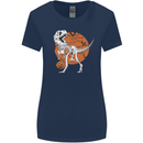 Dinosaur Halloween T-Rex Womens Wider Cut T-Shirt Navy Blue